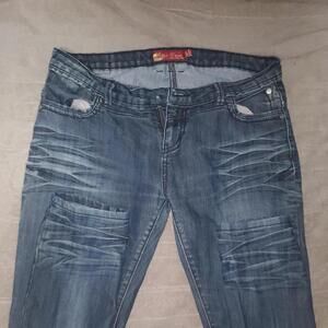 Apple Bottoms Women's Blue and Navy Jeans